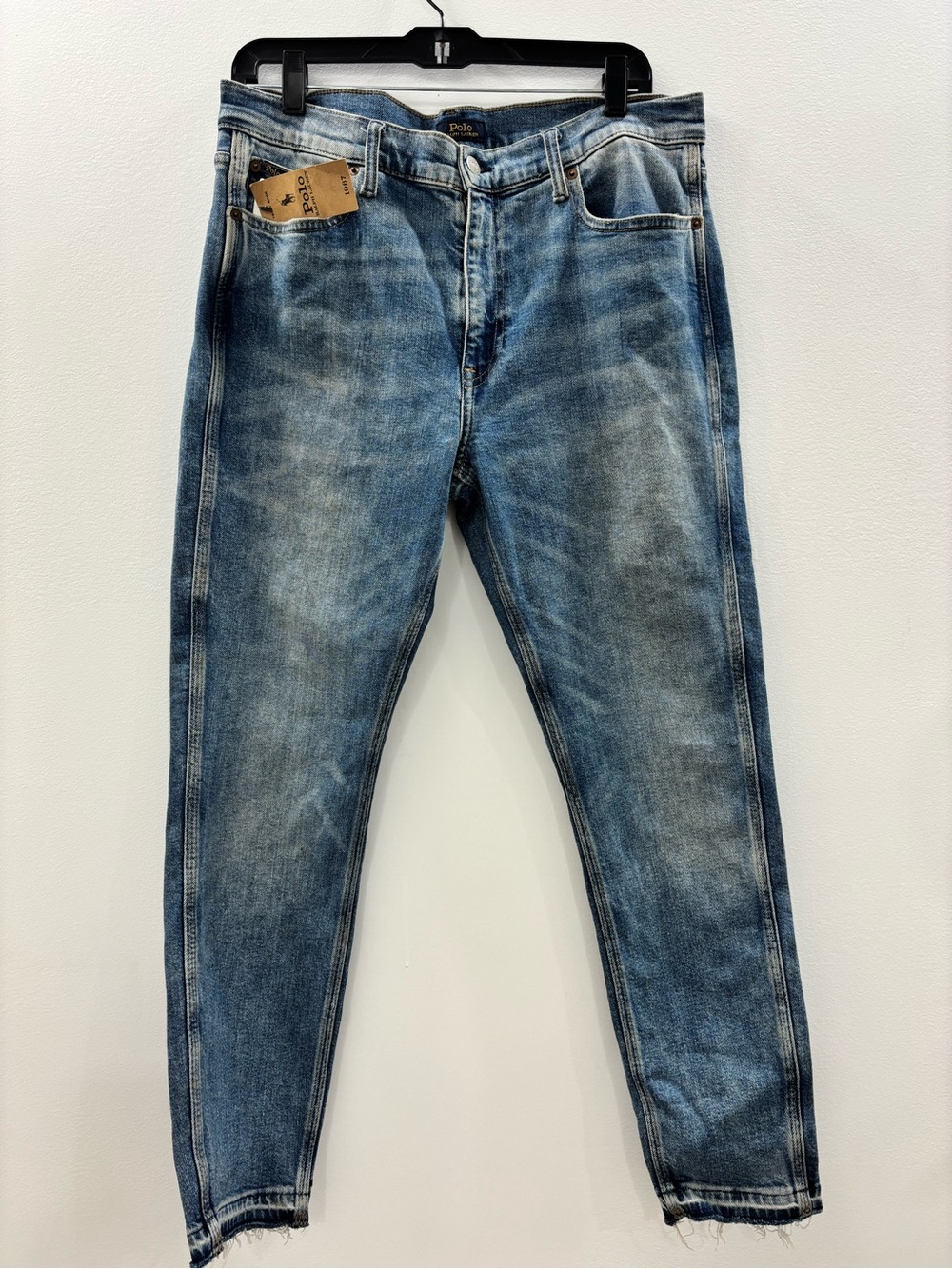 NWT Polo Ralph Lauren The Tompkins Mid Rise Skinny Crop Jeans Dulah Wash sze 32